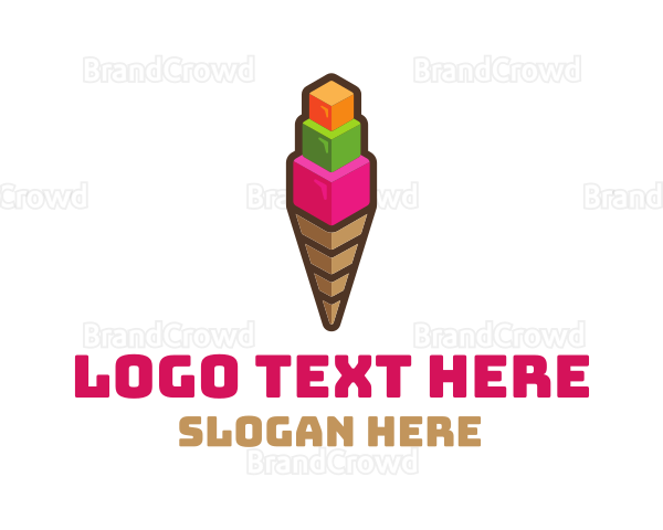 Cube Ice Cream Logo