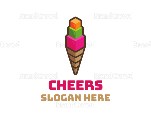 Cube Ice Cream Logo