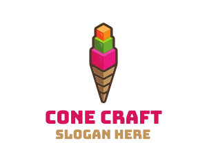 Cube Ice Cream logo design