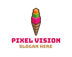 Cube Ice Cream logo design