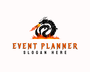 Esport - Mythical Fire Dragon logo design