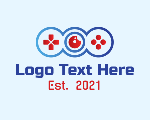 Geek - Gaming  Controller Lens logo design