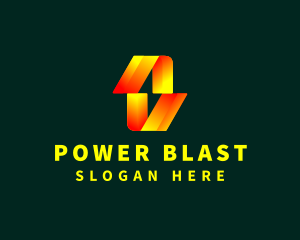 Gradient Electric Power  Bolt logo design