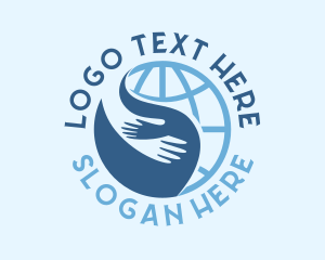 Hands - Blue Global Community logo design