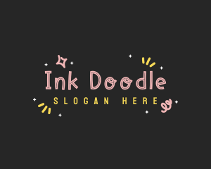 Scribble - Confetti Scribbles Party logo design