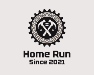 Home Renovation Hammer Gear logo design