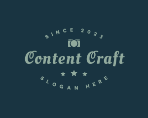 Blogging - Camera Lens Content Creator logo design