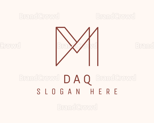 Modern Geometric Letter M Logo