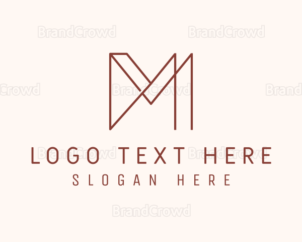 Modern Geometric Letter M Logo