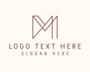 Coworking - Modern Geometric Letter M logo design