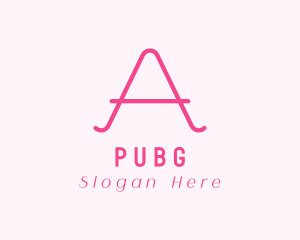 Pink Fashion Letter A Logo