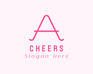 Pink Fashion Letter A Logo