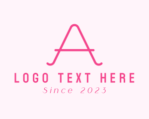 Influencer - Pink Fashion Letter A logo design