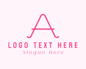 Pink Fashion Letter A Logo