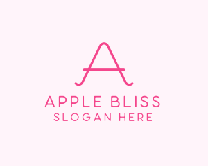 Pink Fashion Letter A logo design