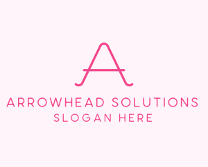 Pink Fashion Letter A logo design