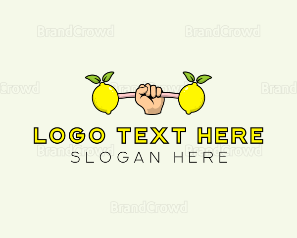 Gym Lemon Dumbbell Logo