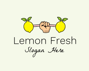 Lemon - Fitness Lemon Dumbbell logo design