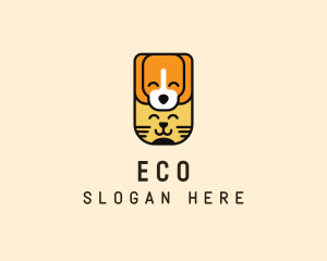 Cute Cartoon Dog Cat Logo