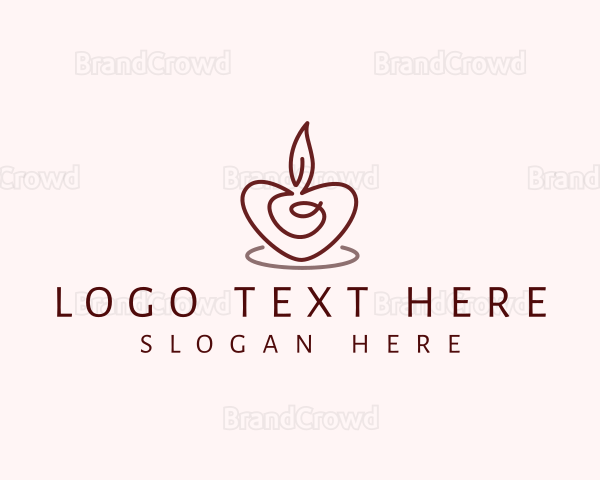 Candle Heart Decor Logo