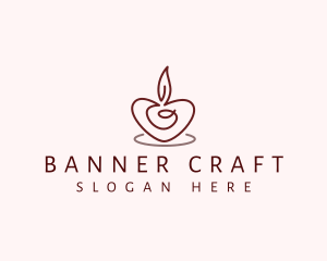 Candle Heart Decor logo design