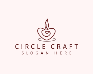 Candle Heart Decor logo design