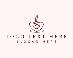Religious - Candle Heart Decor logo design