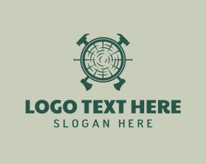 Woodcutter - Timber Carpenter Handyman Tool logo design