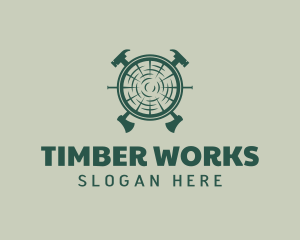 Timber Carpenter Handyman Tool logo design