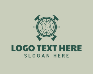 Log - Timber Carpenter Handyman Tool logo design