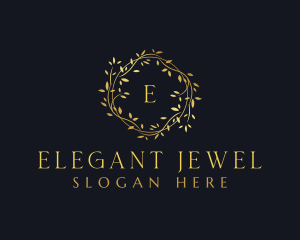 Golden Boutique Wreath logo design