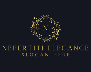 Golden Boutique Wreath logo design