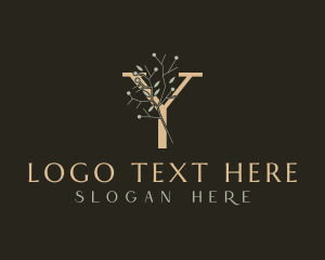 Leaf - Plant Skincare Letter Y logo design