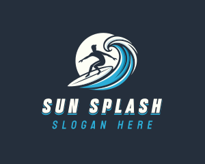 Beachwear - Wave Surfer Man logo design