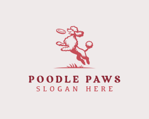 Poodle - Poodle Dog Frisbee logo design