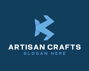 Crafts - Paper Origami Wings logo design