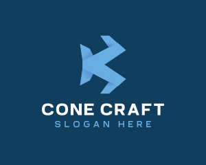 Paper Origami Wings logo design