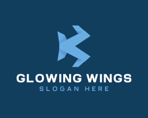 Paper Origami Wings logo design