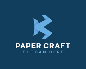 Paper Origami Wings logo design