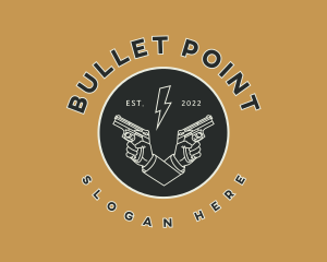 Firearm - Retro Firearm Emblem logo design