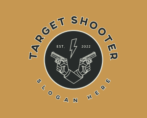 Shooter - Retro Firearm Emblem logo design