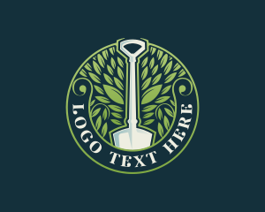 Farming - Shovel Leaf Tree logo design