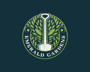 Shovel Leaf Tree logo design