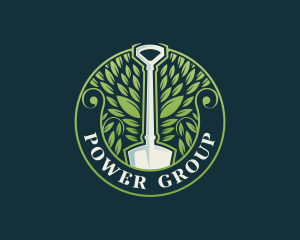 Farmer - Shovel Leaf Tree logo design