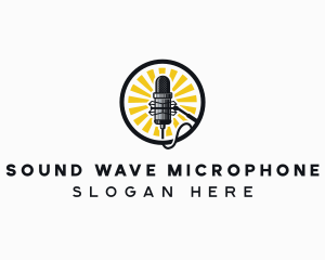 Media Podcast Microphone logo design