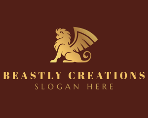 Creature - Gold Griffin Creature logo design