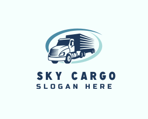 Truck Delivery Logistics logo design