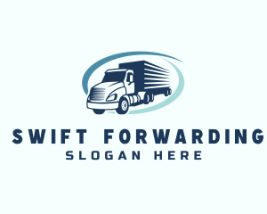 Truck Delivery Logistics logo design