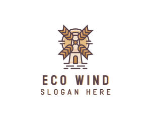 Wheat Windmill Farming logo design