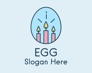 Easter Egg Candles  logo design